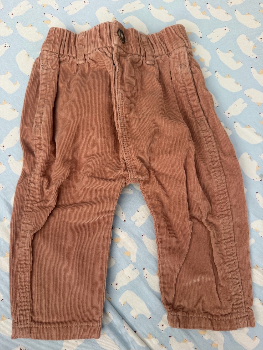 Children's Corduroy Pull-On Pants in Dusty Rose